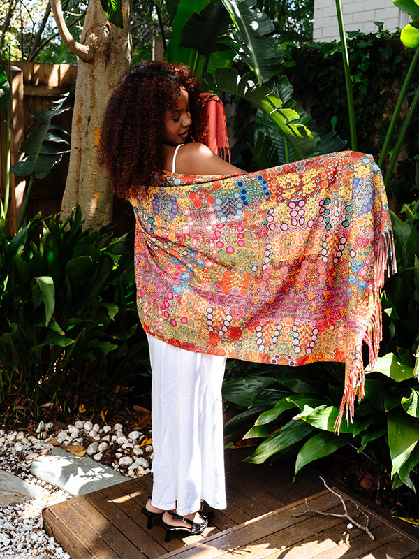 Aboriginal Wild Flowers Scarf