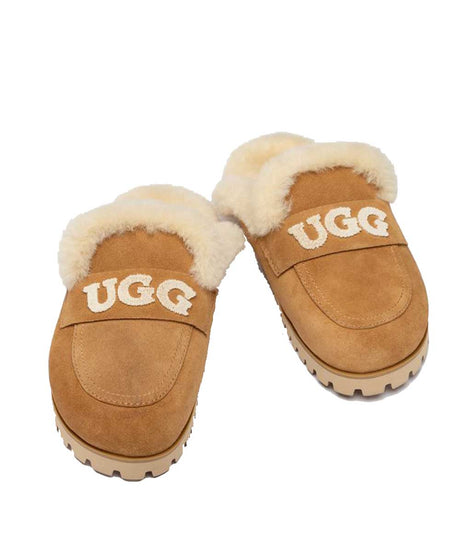 Women's UGG Violet Knit Logo Slipper | Red Kado