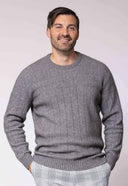 Men's Merino Possum Riverton Sweater in Shale | Red Kado