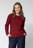 Women's Rutland Crew Merino Possum Sweater | Red Kado