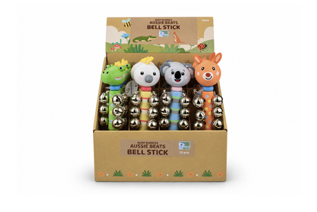 Aussie Buddies Animal Bell Stick Pack of 12