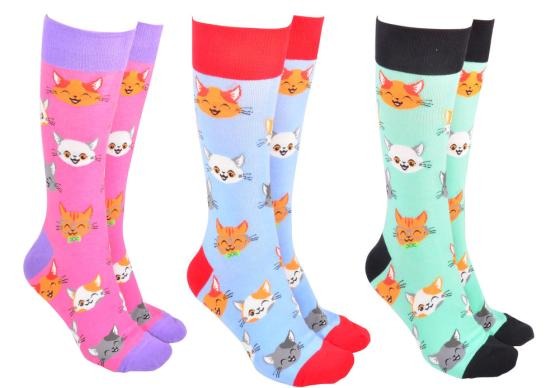 Sock Society Cute Cats socks in three colourways