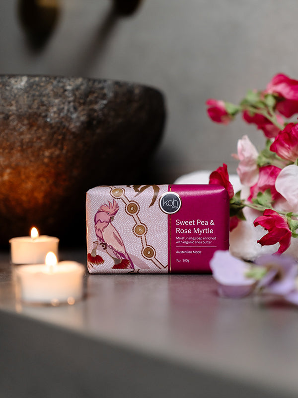 Aboriginal Sweet Pea & Rose Myrtle Soap