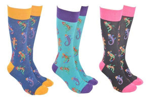 Sock Society Gecko socks in three colourways