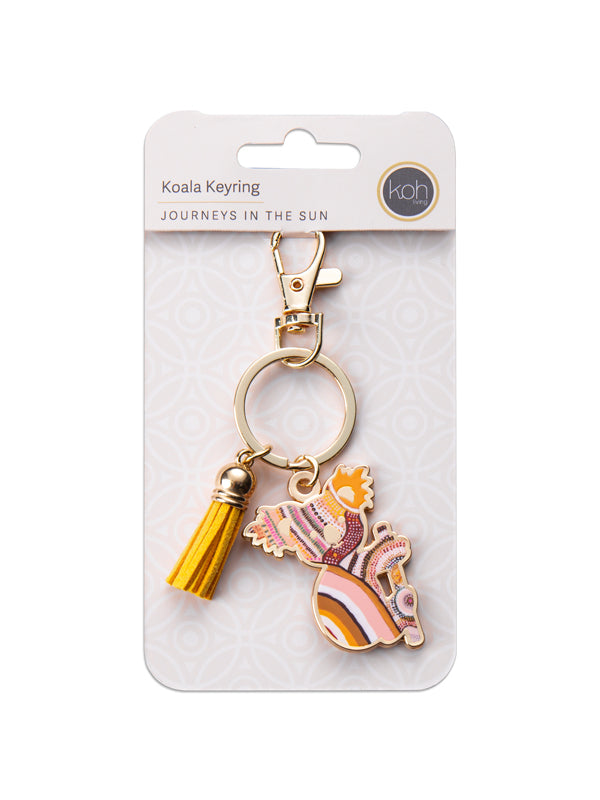 Aboriginal Journeys In The Sun Koala Keyring