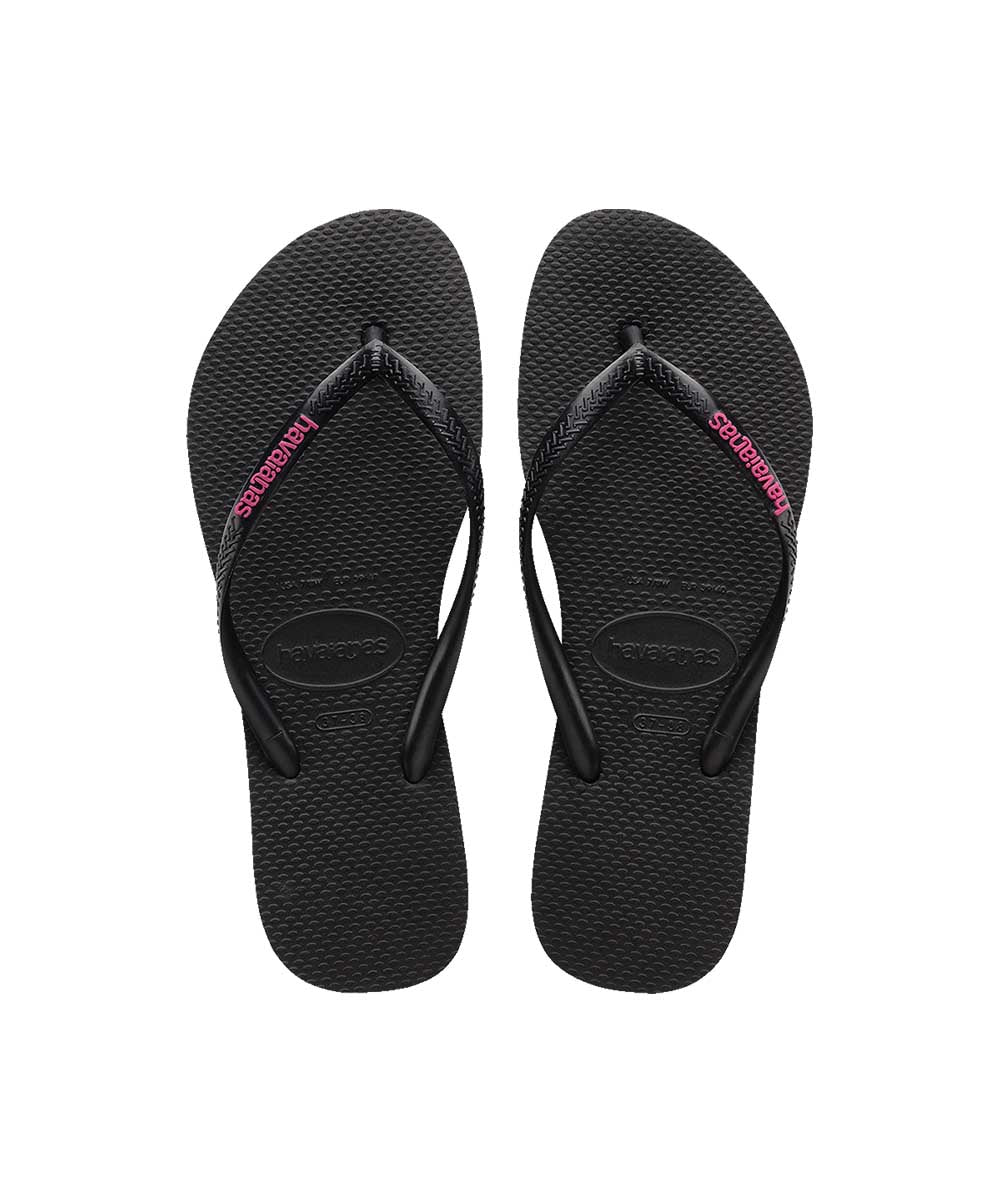 Havaianas Women's Slim Rubber Logo Thong | Red Kado