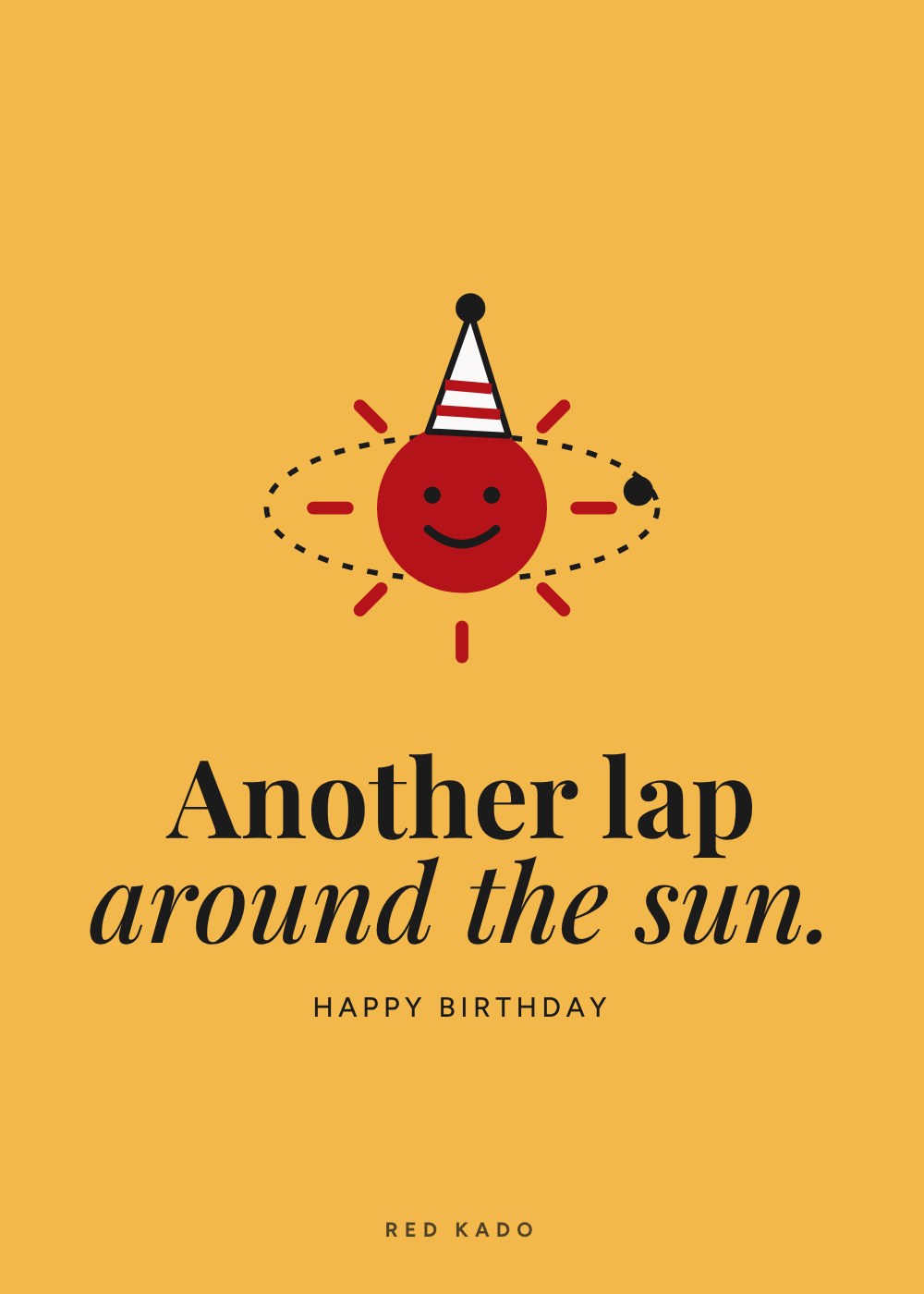 Another lap around the sun birthday card
