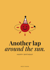 Another lap around the sun birthday card