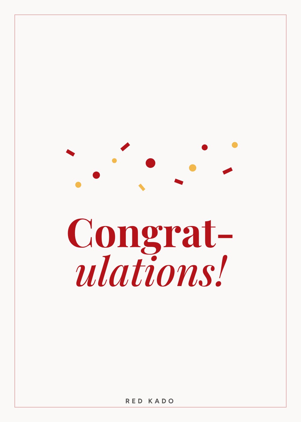 Congratulations greeting card