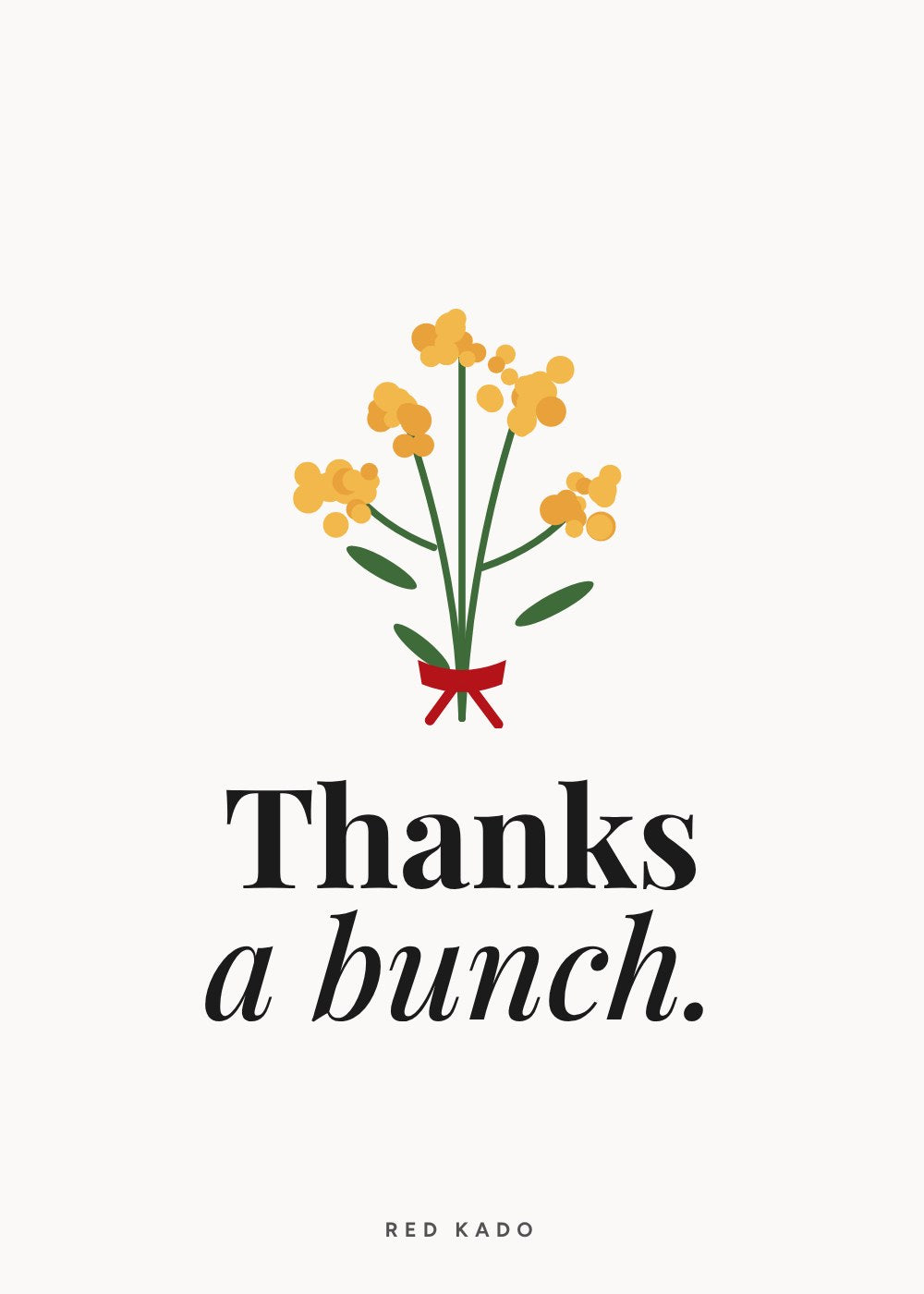 Thanks a bunch card with wattle